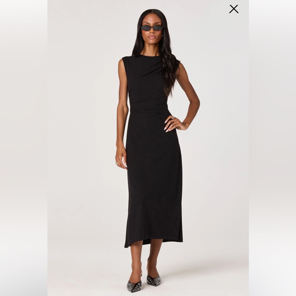 Astr Black Midi Dress